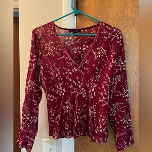 Floral V-Neck Blouse